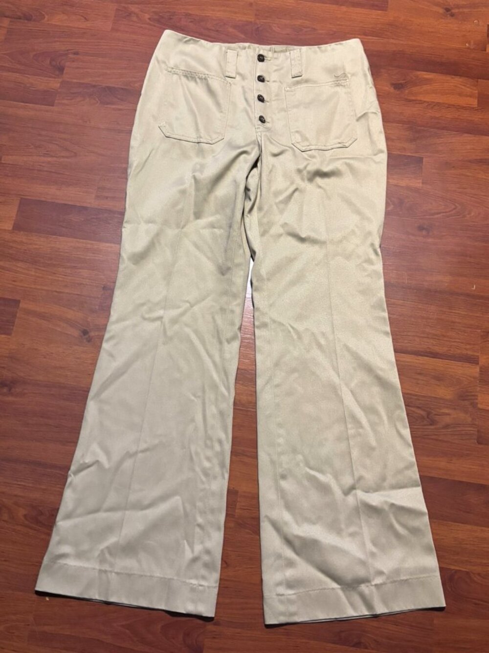 Vintage 60s 70s Levis for Gals Flared Pants Button Fly 31x30 Seafarer style